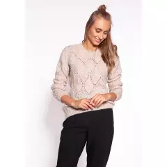 Sweter Damski Model SWE266 Beige - MKM