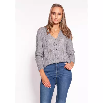 Sweter Damski Model SWE267 Grey - MKM