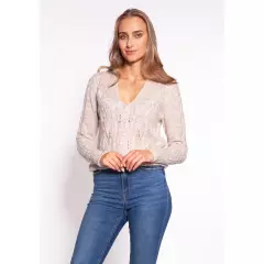 Sweter Damski Model SWE267 Beige - MKM