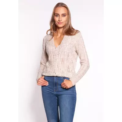 Sweter Damski Model SWE267 Beige - MKM