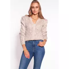 Sweter Damski Model SWE271 Beige - MKM