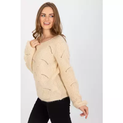 Sweter Damski Model TW-SW-BI-9030.08 Beige - Och Bella