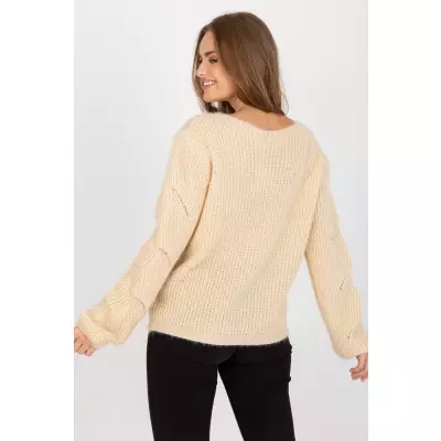 Sweter Damski Model TW-SW-BI-9030.08 Beige - Och Bella