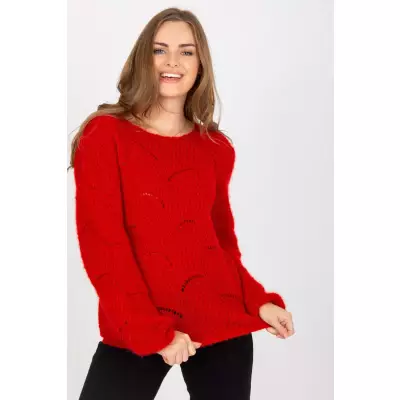 Sweter Damski Model TW-SW-BI-9030.08 Dark Red - Och Bella