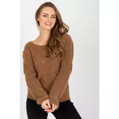 Sweter Damski Model TW-SW-BI-9030.08 Brown - Och Bella