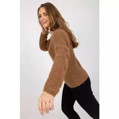 Sweter Damski Model TW-SW-BI-9030.08 Brown - Och Bella