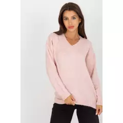 Sweter Damski Model LC-SW-0332.17 Light Pink - Rue Paris