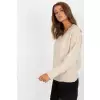 Sweter Damski Model LC-SW-0332.17 Beige - Rue Paris