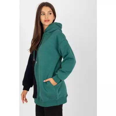 Bluza Damska Model RV-BL-8233.32X Black/Green - Rue Paris