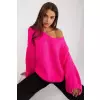 Sweter Damski Model LC-SW-3020.29X Fluo Pink - Rue Paris