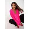 Sweter Kardigan Model LC-SW-8035.06X Fluo Pink - Rue Paris