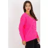 Sweter Kardigan Model LC-SW-8035.06X Fluo Pink - Rue Paris