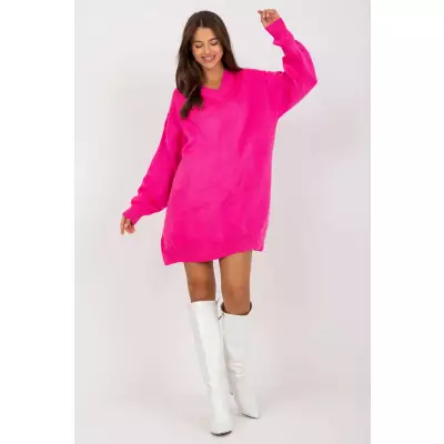 Sweter Model LC-SW-0341.38P Fluo Pink - Rue Paris