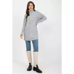 Sweter Damski Model LC-SW-8015.25P Grey - Rue Paris