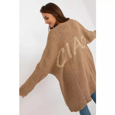 Sweter Kardigan Model TW-SW-BI-M2201.87 Dark Beige - Och Bella