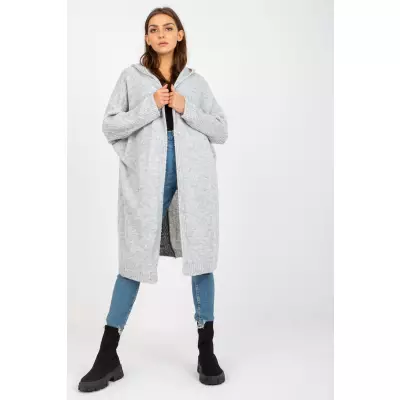 Sweter Kardigan Model TW-SW-BI-M56.35 Grey - Och Bella