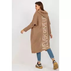 Sweter Kardigan Model TW-SW-BI-M56.35 Dark Beige - Och Bella