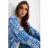 Sweter Kardigan Model LC-SW-0301.45P White/Blue - Rue Paris