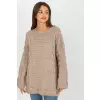 Sweter Damski Model LC-SW-8044.06X Beige - Rue Paris