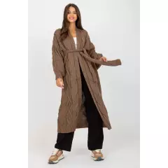 Sweter Kardigan Model LC-SW-8020.16P Brown - Rue Paris