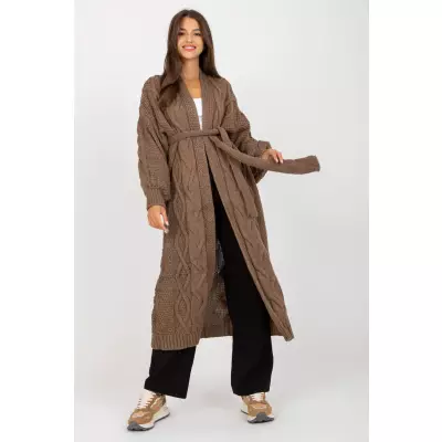 Sweter Kardigan Model LC-SW-8020.16P Brown - Rue Paris