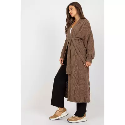 Sweter Kardigan Model LC-SW-8020.16P Brown - Rue Paris