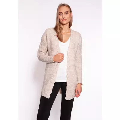 Sweter Kardigan Model SWE278 Beige - MKM