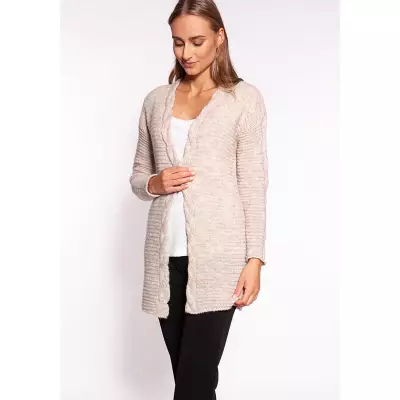 Sweter Kardigan Model SWE278 Beige - MKM