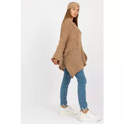 Sweter Damski Model TW-SW-BI-M2200.27 Dark Beige - Och Bella