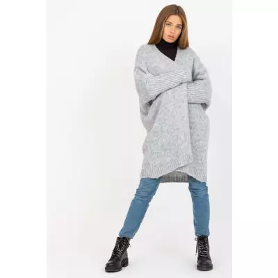 Sweter Kardigan Model TW-SW-BI-M2201.87 Grey - Och Bella