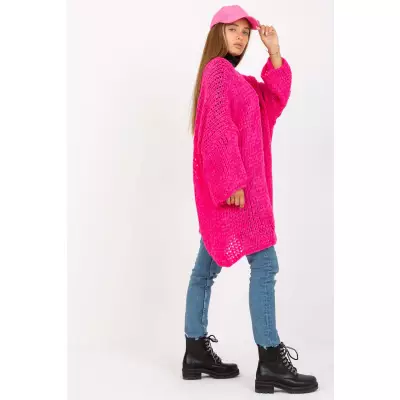 Sweter Kardigan Model TW-SW-BI-M2202.29X Fluo Pink - Och Bella