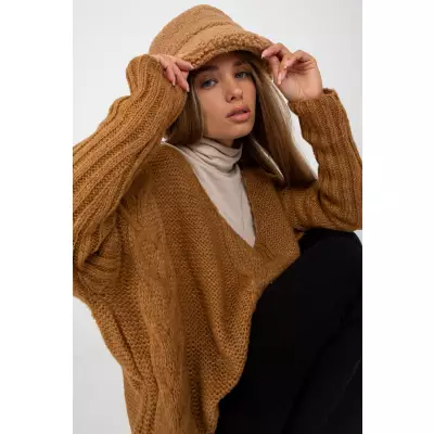 Sweter Damski Model TW-SW-BI-M903.33X Camel - Och Bella