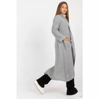 Sweter Kardigan Model TW-SW-BL-2453.91P Grey - Och Bella