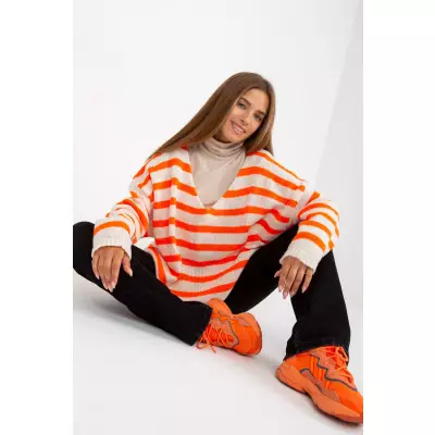 Sweter Damski Model TW-SW-BI-M59.25 Orange - Och Bella