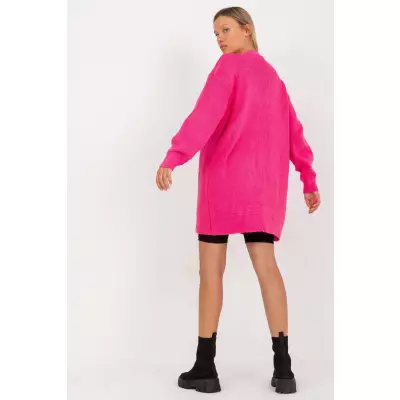 Sweter Kardigan Model LC-SW-0267.06X Fluo Pink - Rue Paris