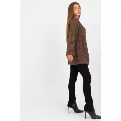 Sweter Damski Model LC-SW-8044.06X Brown - Rue Paris