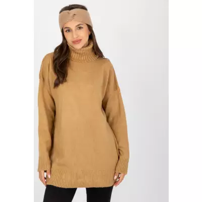 Sweter Damski Model LC-SW-0331.89P Camel - Rue Paris