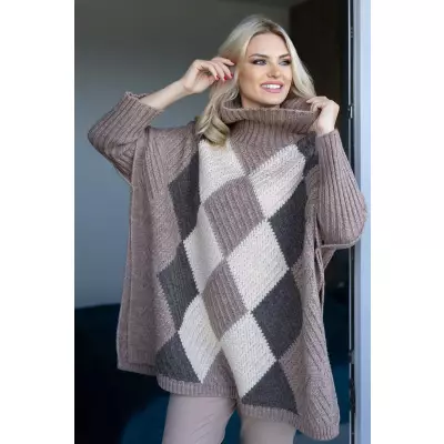 Sweter Damski Model 30088 Cappuccino - PeeKaBoo