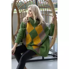 Sweter Damski Model 30088 Green - PeeKaBoo