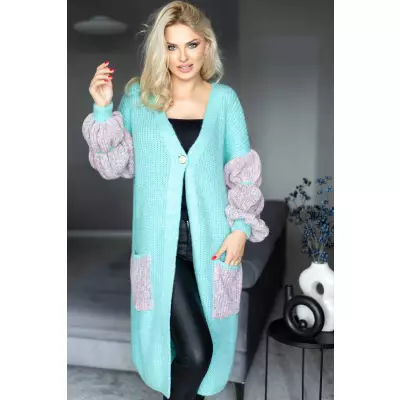 Sweter Kardigan Model 30086 Seledyn - PeeKaBoo