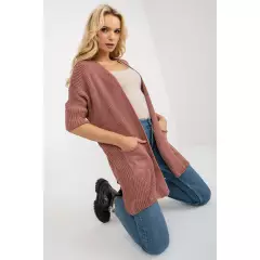 Sweter Kardigan Model LO-SW-LK-3002.98P Dark Pink - Rue Paris