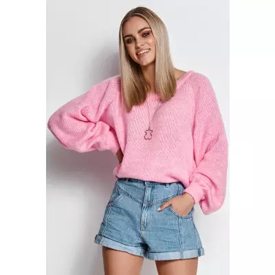 Sweter Damski Model S114 baby Pink - Makadamia