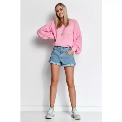 Sweter Damski Model S114 baby Pink - Makadamia