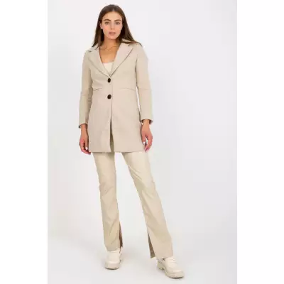 Płaszcz Damski Model YP-PL-cwd0449.64 Light Beige - Yups