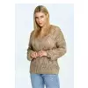 Sweter Damski Model M910 Brown - Figl