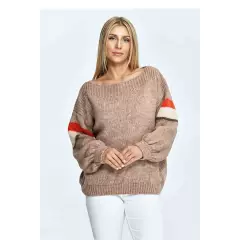 Sweter Damski Model M909 Brown - Figl