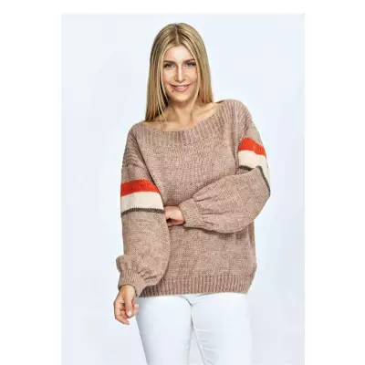 Sweter Damski Model M909 Brown - Figl