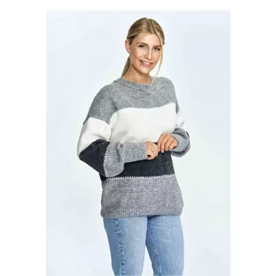 Sweter Damski Model M906 Grey - Figl