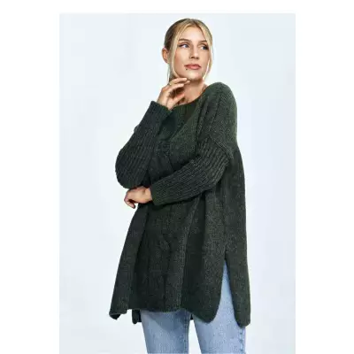 Sweter Damski Model M900 Dark Olive - Figl