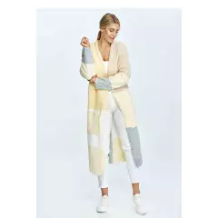 Sweter Kardigan Model M896 Yellow/Beige - Figl